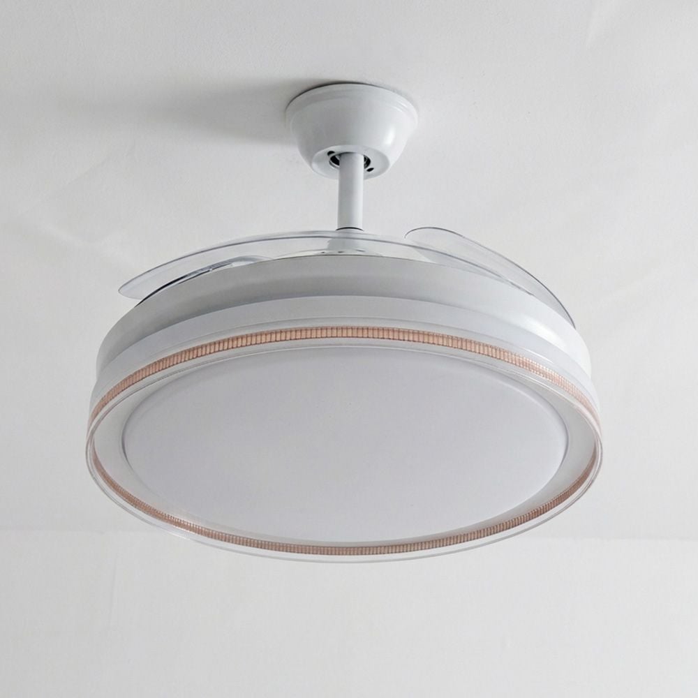 Masakan Ceiling Fan with LED - Iron - White - 10.6 cm 