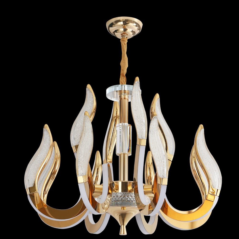 Buy Ruqayya Mx Neon 8-Light Stainless Steel Chandelier Online