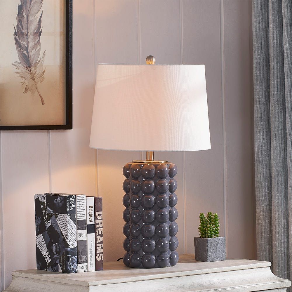 Jonathan Ceramic Table Lamp Grey -Tl22779