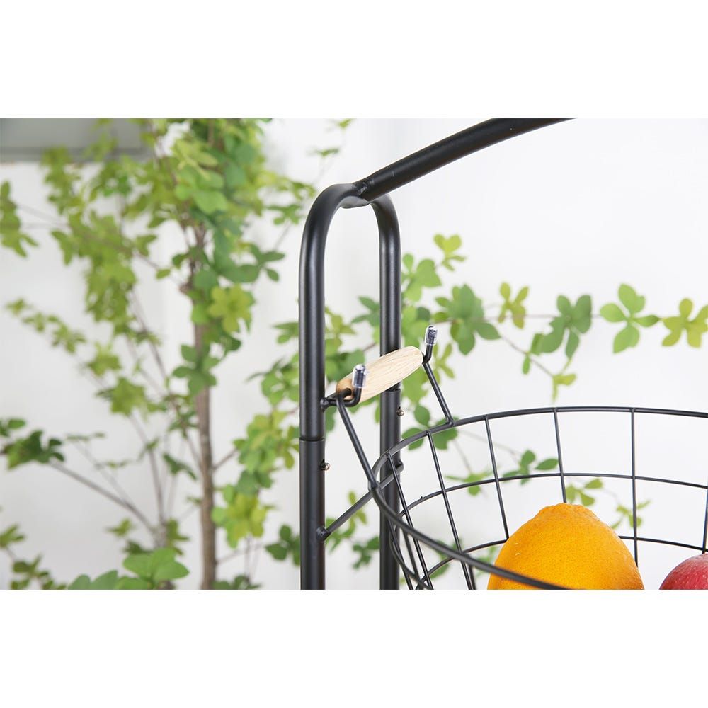 Buy Atticus 4-Tier Iron Storage Rack With Basket Black 44 X 32.5 X 137 ...