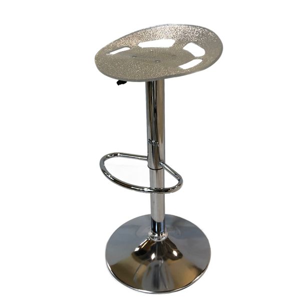 Buy Contemporary Style Adjustable Height Stool JP1225A-White Silver ...