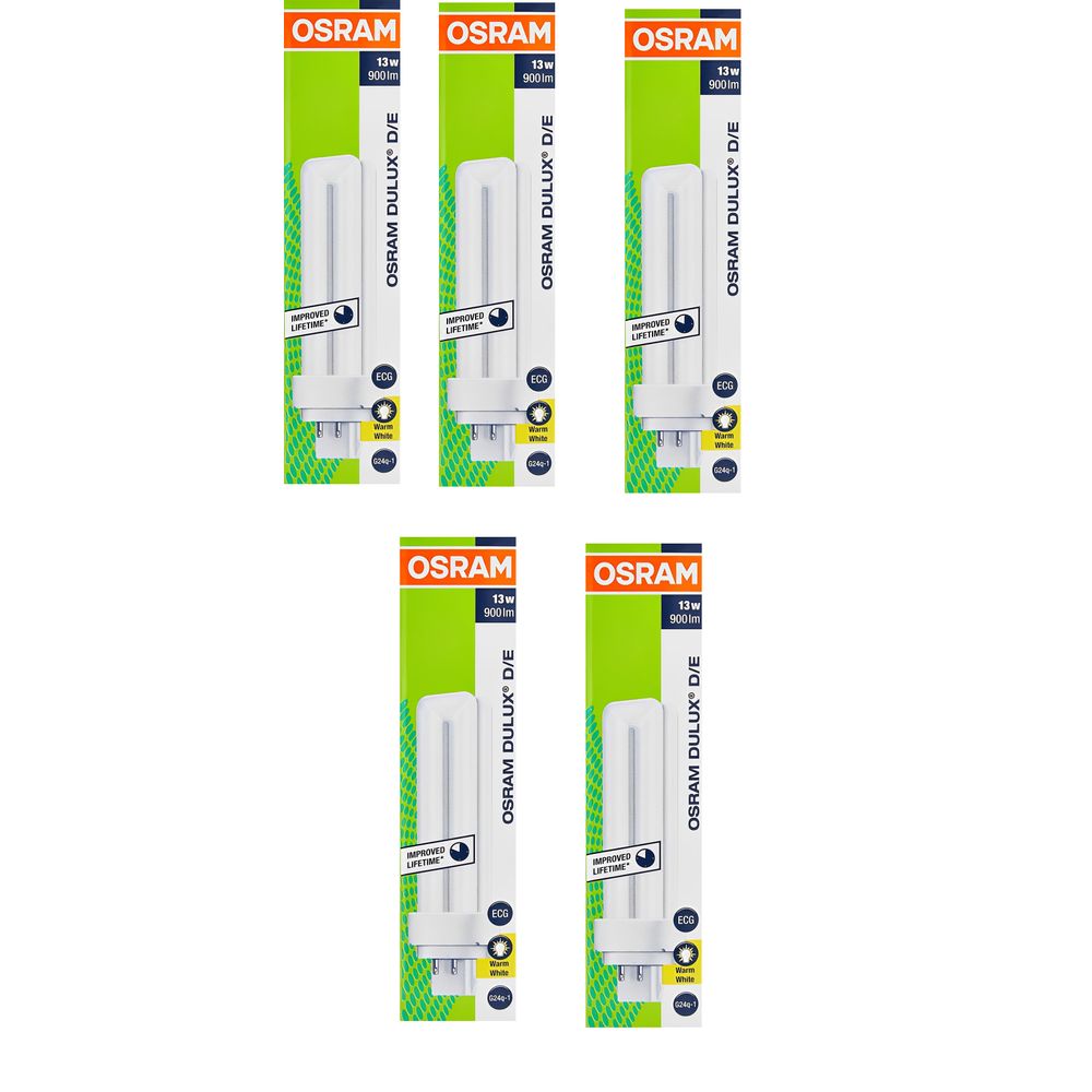 Buy Osram [5-Pack] 4 -Pin 13W Dulux D/E 830-Energy Saving Warm White ...