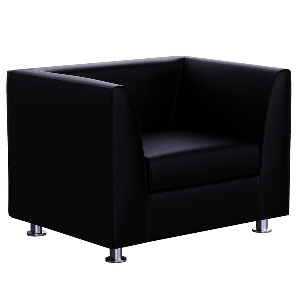 Buy Mahmayi 679 Black PU Single Seater Sofa Modern Design Stylish 