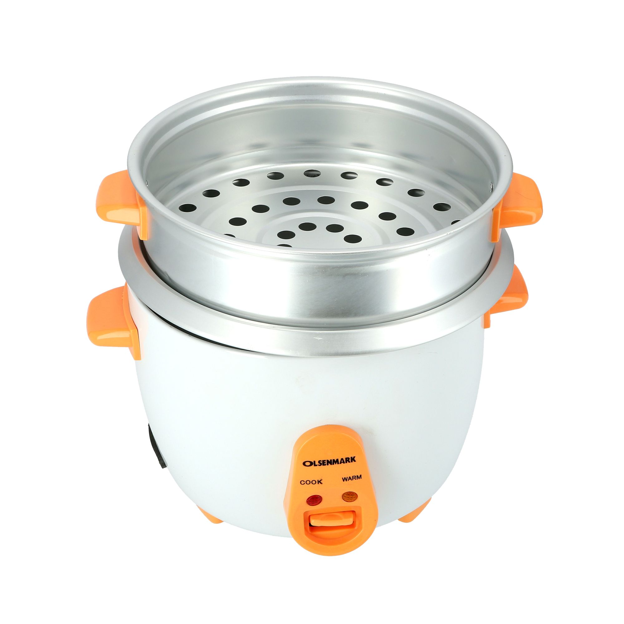 Buy 3-In-1 Rice Cooker 1.8L OMRC2116 White/Orange Online | Danube Home UAE